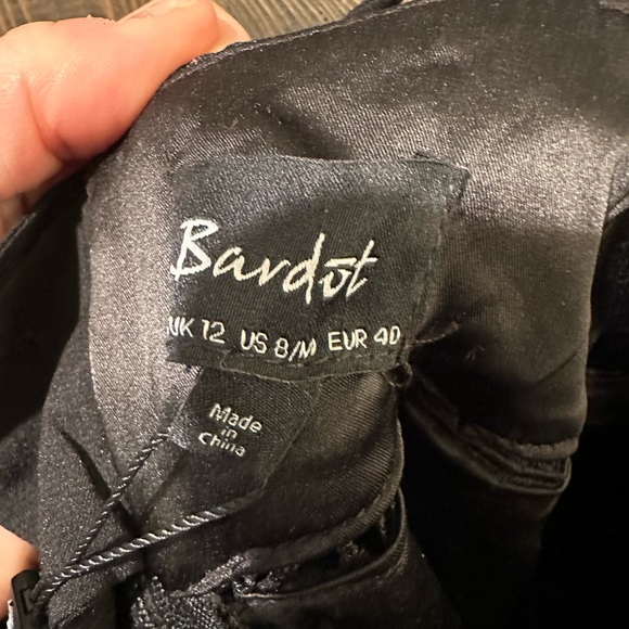 NWT Bardot Lola Black Lace Midi Cocktail Slip Dress - Picture 7 of 7